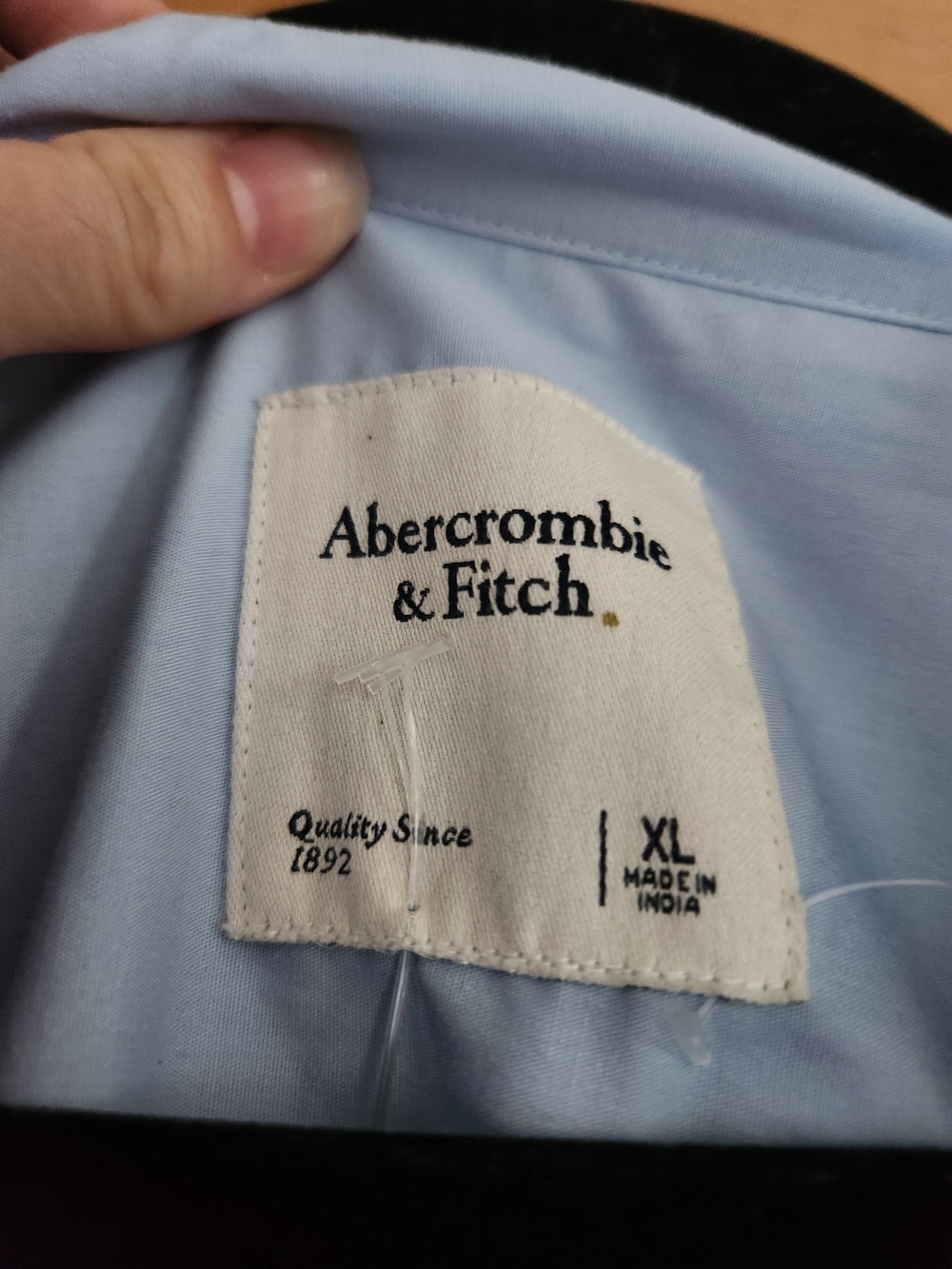 NWOT Abercrombie blue long sleeve cotton poplin shirt dress XL - Picture 3 of 4